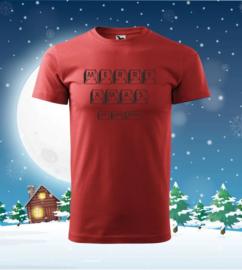 Tričko vianočné s potlačou Merry Christmas IT