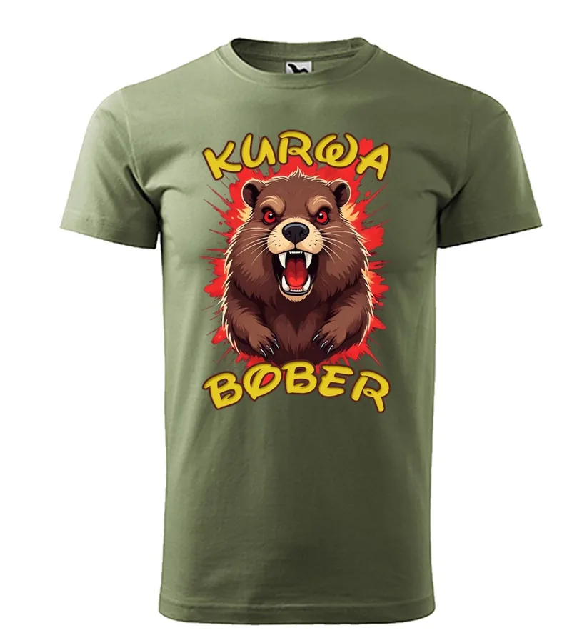 Vtipné pánské tričko Kurwa Bober