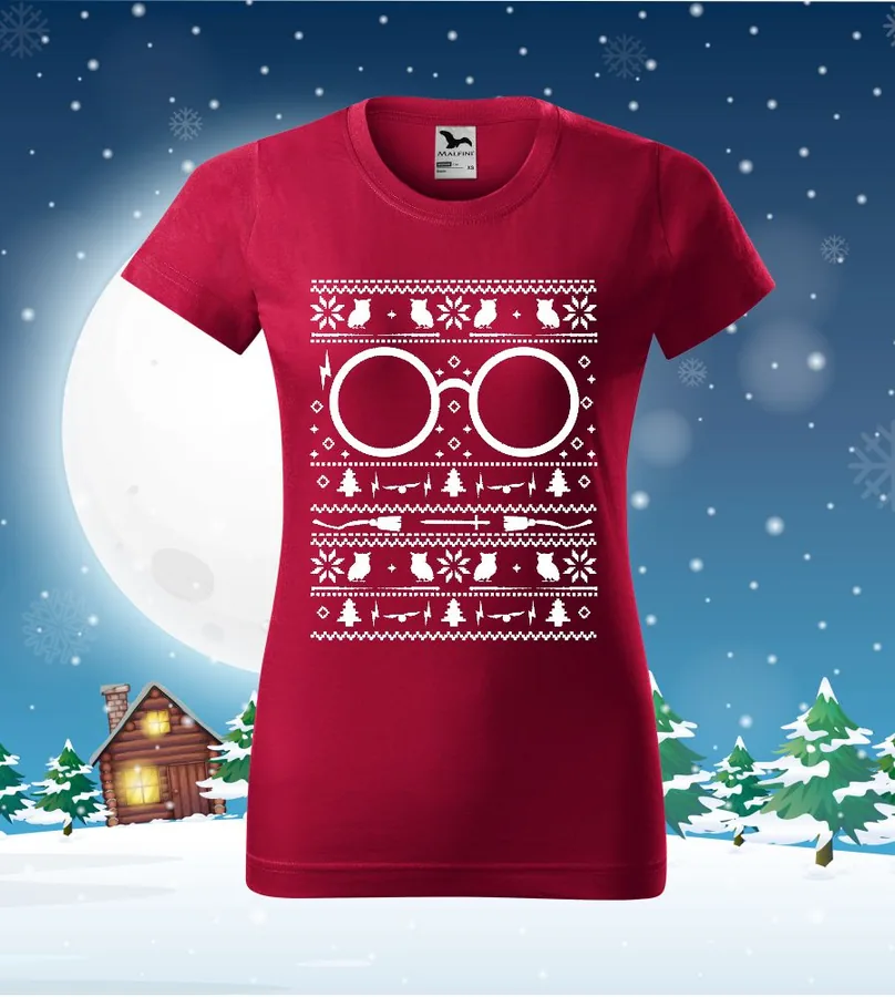Dámske tričko vianočné s potlačou Harry Potter