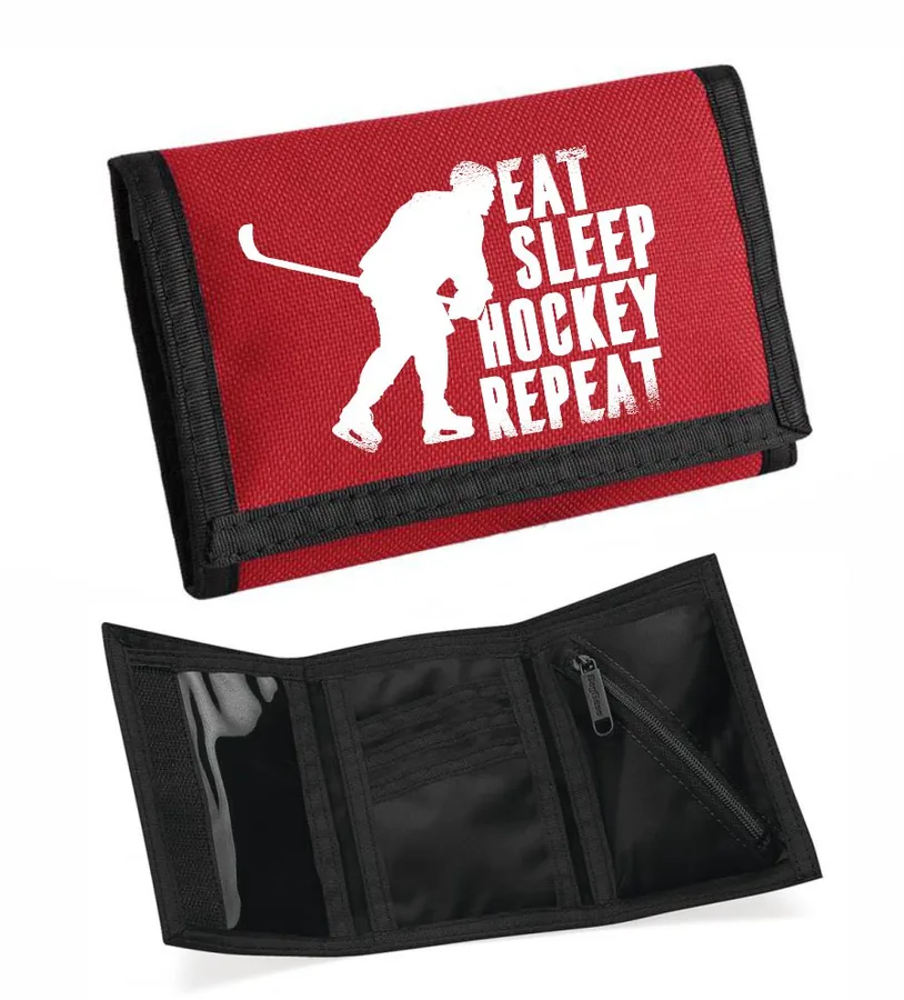 Peňaženka Eat sleep hockey repeat