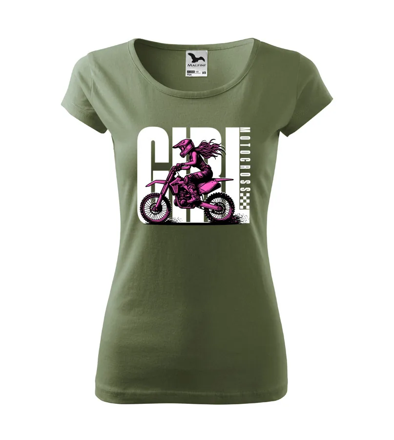 Dámske moto tričko Motocross girl