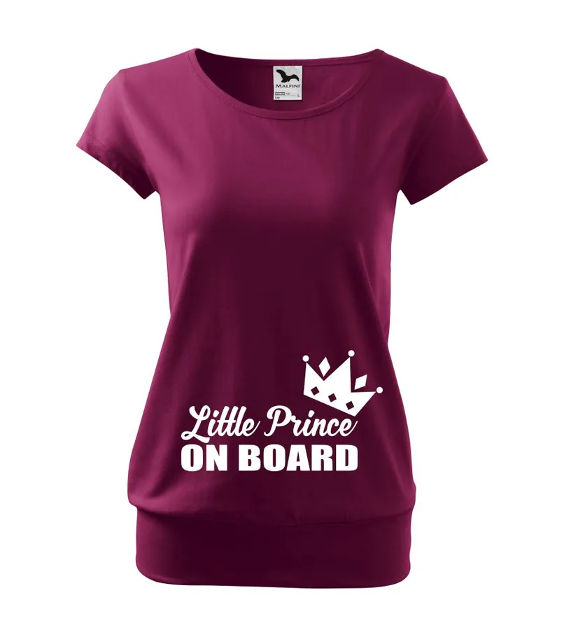 Tehotenské tričko s nápisom Little Prince on board