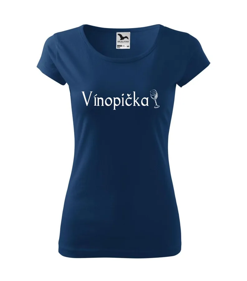 Dámske tričko s potlačou Vínopička
