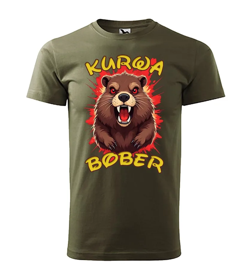 Vtipné pánské tričko Kurwa Bober