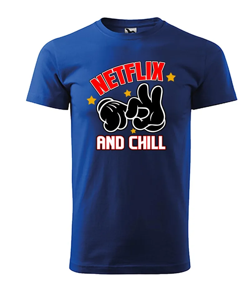 Vtipné tričko Netflix and chill