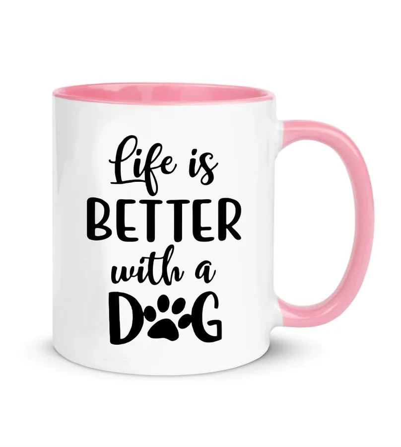 Hrnček Life is better with a dog