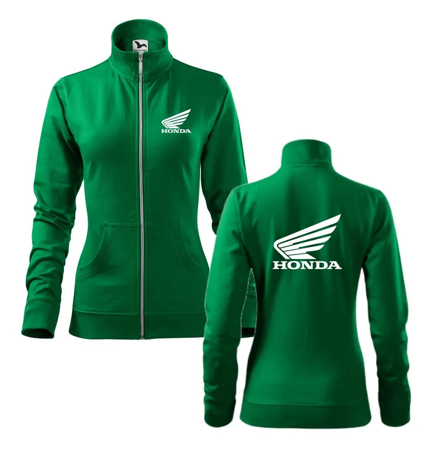 Dámska mikina s potlačou Honda na zips