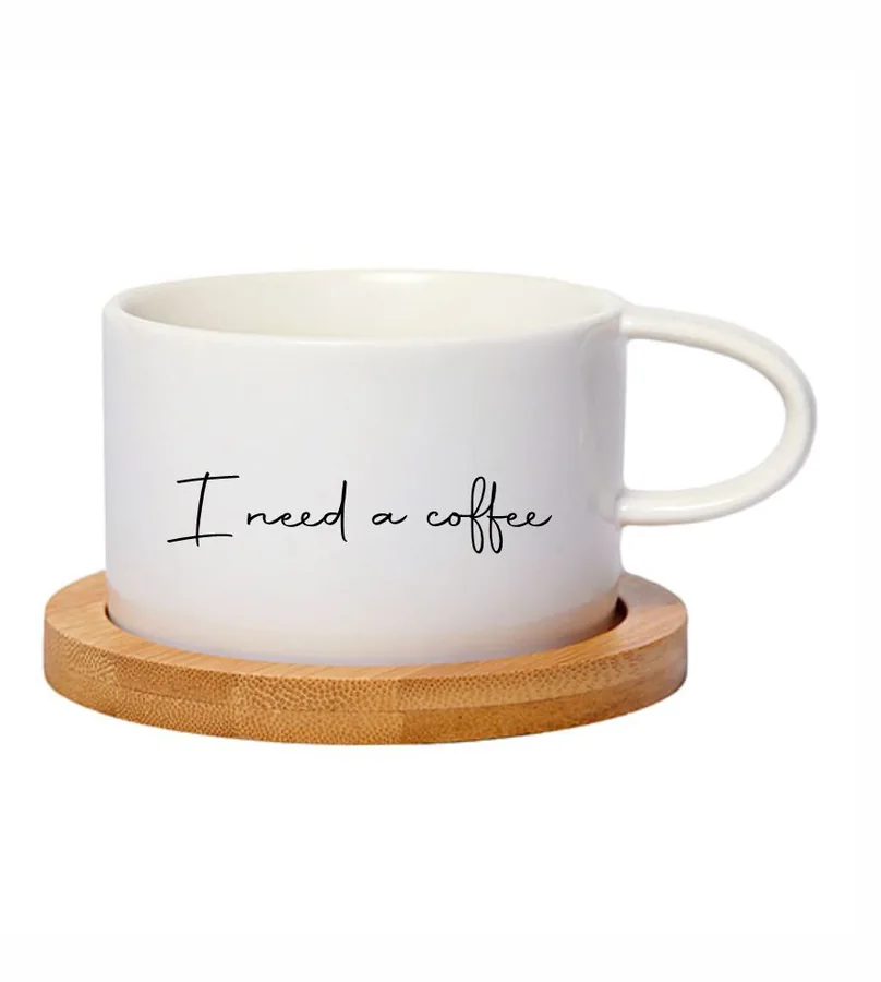 Hrnček s potlačou I need a coffee