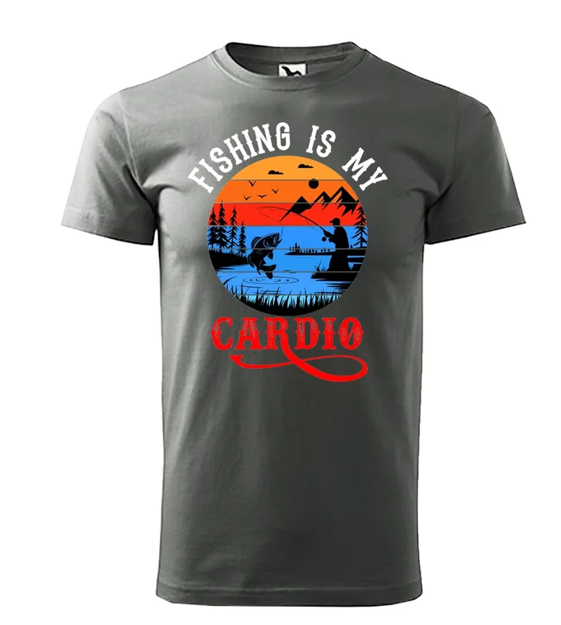 Rybárske tričko Fishing is my Cardio