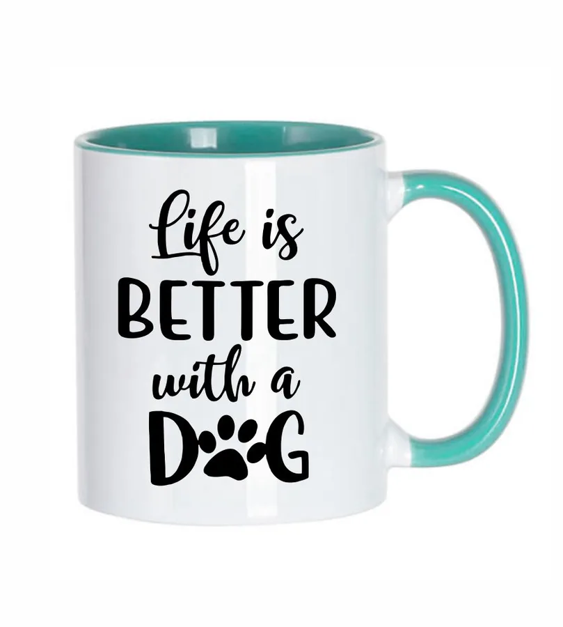 Hrnček Life is better with a dog