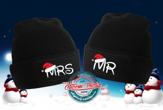 Čapice pre páry Mr & Mrs Vianočné