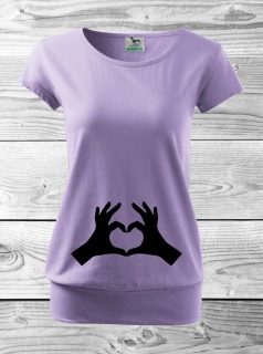 Tehotenské tričko s potlačou Srdce